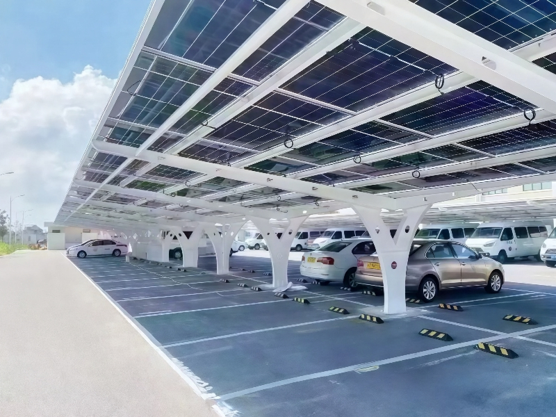 Bilateral Solar Powered Carport System
